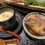 YUMEKOUSEN - 鯛のアラ煮付けと茶碗蒸し