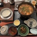 釜飯酔心 - 牡蠣の土手鍋定食