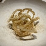 Ｎico - がさ海老のスープ（スープ投入前）　お米を揚げたもの