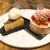 アステリスク - 料理写真:『シャルロットルージュ（700円税込）』
          『バスクチーズケーキ（594円税込）』