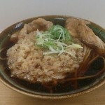 まるかつ - 天ぷらきつねそば。
      