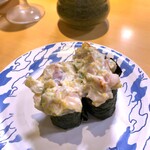 廻転寿司弁慶 - ホキサラダ。220円+税