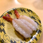 廻転寿司弁慶 - 赤エビ。440円+税