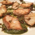 ごでんや - クエのポアレ
      菜の花ソース