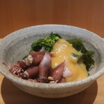 こころや - 富山産ホタルイカと菜の花と若芽のぬた