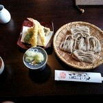 そば茶屋 極楽坊 - 海老天の蕎麦を十割で(¥1720)