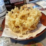 鐘庵 - 桜エビのかき揚げ、これは食べてほしい。上品なサクサクなんです。