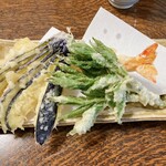 そばの実 - 天ぷら3品