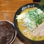 Mendokoro Kiraku - 野菜ラーメン大盛り（1,100円）、カレー丼（190円）