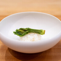 柚木元 - 2024.4 コシアブラ飯蒸し（焼いたコシアブラ、蒸したもち米）