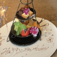 ニュー松坂 難波御堂筋店 - 花火付きプレート　名前も入れてもらえます。