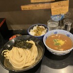 つけ麺無心 - 味噌豚骨つけ麺　ライス中