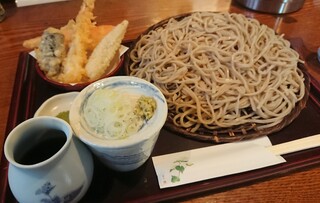 Soba Kiyose Raku An - サービスランチA 大盛り 1050円