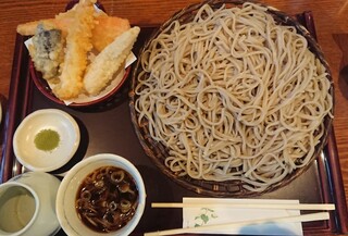 Soba Kiyose Raku An - サービスランチA 大盛り 1050円