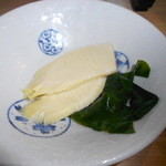 居酒屋たちばな - 伊勢えび鍋の具材。若竹煮にしちゃいました。