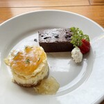Yuriika - 甘夏のチーズケーキ・チェリーのガトーショコラ
