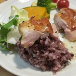 キッチン ブルー グローブ - コンフィ、オンザライス