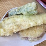 信州蕎麦 誉 - 野菜天ぷら＠100円