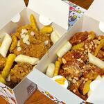 カントンの思い出 ペダルチキン - 料理写真:揚げトッポッキとポテトはおまけ！