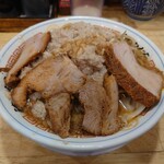 麺屋　神やぐら - 豚増しラーメン１０８０円ヤサイ少なめアブラ増し