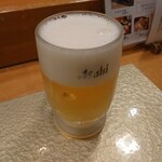 東鮨 - 生ビール飲みました