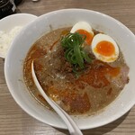 コッテリの塩らー麺専門店 MANNISH - 限定 自家製ラー油の担々麺＋味玉