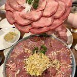 秋葉原 炭火焼肉 たん清 湯島天神下店 - 上タン塩3人前　ねぎたん2人前