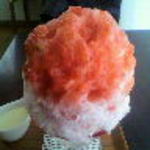 埜庵 - いちごのミルク杏仁寄せ入りWいちご900円*2014.01