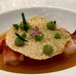 CHIADO - Lobster cream, corn bread crisp, coriander mousse