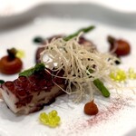CHIADO - oasted octopus, miso romsco, baby asparagus