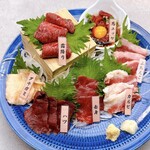 Horse meat sashimi assortment: 3 types/5 types/7 types