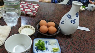 Soba Fuku - 山芋、たまご、薬味、出石そばの定番（2024年4月）