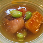 酒房しんせん - ぎんぽう、あわふ、十勝のつくね芋を餡掛けで