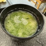 すしざんまい - 青のりの味噌汁