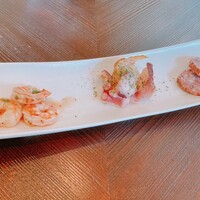 ジンジャーズビーチ - 加熱用に変えてもらった前菜