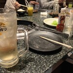 あみやき亭 - メガハイボール（660円）