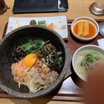 KOREAN 水刺間 - 全州石焼ビビンバ定食(1500円 '24/4/22）