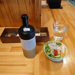 THE SHIP - ◯サラダ
                                カラマンシーと桃のドレッシングとの説明
                                
                                このお店
                                前回も面白いドレッシングの味わいだったからねえ