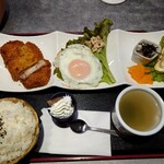 ほびーい喫茶店 - カツセット 750円(税込)