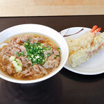マルタニ製麺 - 肉うどん、ちくわ天、えび天