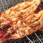 Grilled shrimp, crab, and squid