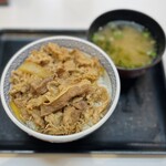 吉野家 - 牛丼並つゆだく+みそ汁 ¥468+¥85-