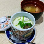 244898697 - 茶碗蒸しと甘海老味噌汁