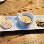 BIRD WATCHING - 前菜３種　ポタージュ絶品でした♡