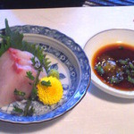 芦柳庵 - 前菜のお刺身。