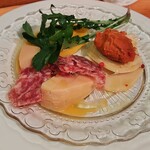 ビストロ マキムシ - 新筍とイベリコサラミカルパチョ1,200円