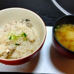 Hanamichi - 海鮮炊き込みご飯、味噌汁