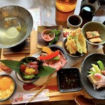 Gokoku Houjou No Ochaya Gohan Itsuki Chaya - 春の京丼５種食べ比べ膳