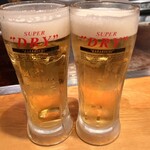 Monja Komato - 生ビール中アサヒスーパードライ693円