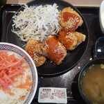 吉野家 渋川インター店 - ヤンニョムから揚げ定食￥798
